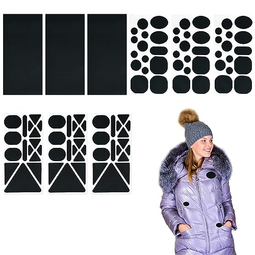 Nylon Reparatur Flicken, 9 Stück Selbstklebende Nylon Patch, Daunenjacke Reparatur Patch, Daunenjacke Patches Schwarzer, Für Zelte, Daunenjacke, Schlafsack, Tasche von Cerioll