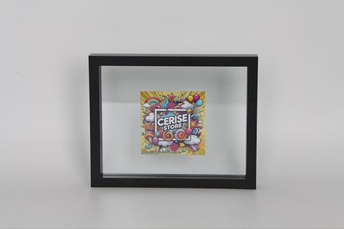 Cerise Store Bilderrahmen transparent aus MDF-Holz, Schwarz, 20,5 x 25,5 cm, mit Doppelglas, ideal für Fotos und Kinderzeichnungen von Cerise Store