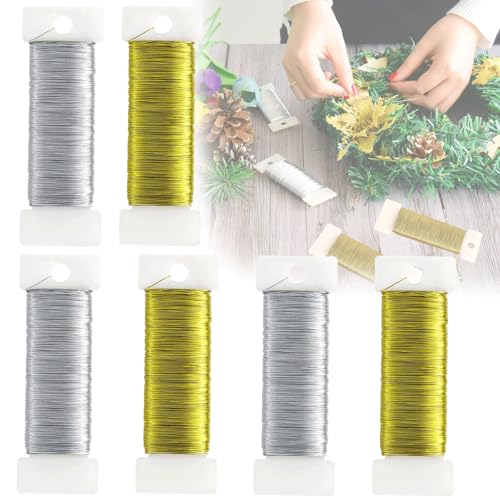 Cerkkapo 0,35mm x 300m Basteldraht Dünn,6 Rollen Dünner Draht zumBasteln,Dünner Draht,Schmuckdraht Silber, Basteldraht Gold,Draht zum Basteln,Draht,Bindedraht,Wickeldrahtfür Basteln(50m/Rolle) Cerkkapo 0,35mm x 300m Basteldraht Dünn,6 Rollen Dünner Draht zumBasteln,Dünner Draht,Schmuckdraht Silber, Basteldraht Gold,Draht zum Basteln,Draht,Bindedraht,Wickeldrahtfür Basteln(50m/Rolle) von Cerkkapo