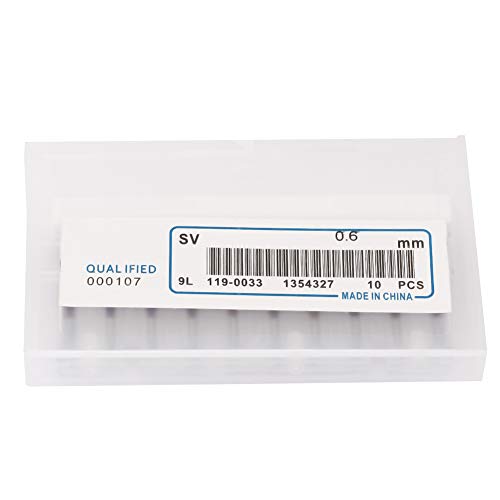 10 Stcs Kegelfräsenschneider, Mahlschneider kernte eine Schachtel, Wolfram -Carbid -Blau -beschichtete Endmühle für die PCB -Gravurmaschine (0.6mm) von Cerlyiont