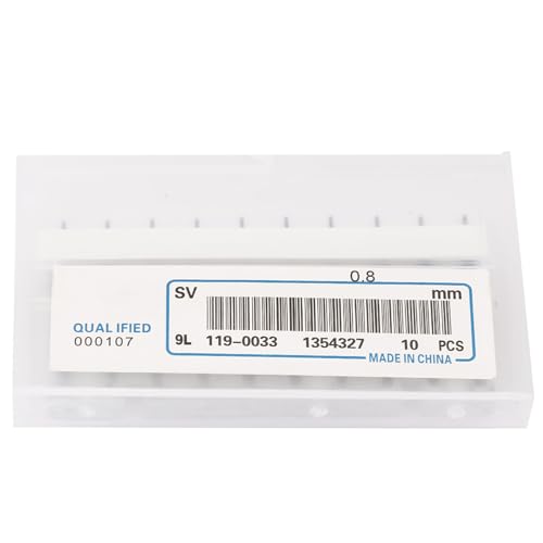 10 Stcs Kegelfräsenschneider, Mahlschneider kernte eine Schachtel, Wolfram -Carbid -Blau -beschichtete Endmühle für die PCB -Gravurmaschine (0.8mm) von Cerlyiont