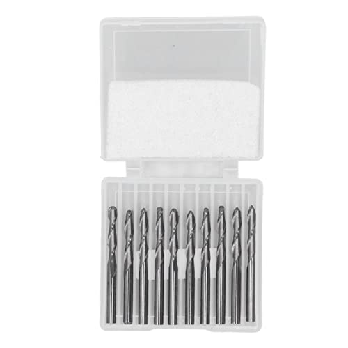 10pcs 1/8 CNC -Router -Bits Ballnase, Carbid -Endmühlen -Spiralbits mit Aufbewahrungsbox, präzise und schnell, universell für Gravur CNC -Teile, Kohlefaser und Holz 10pcs 1/8 CNC -Router -Bits Ballnase, Carbid -Endmühlen -Spiralbits mit Aufbewahrungsbox, präzise und schnell, universell für Gravur CNC -Teile, Kohlefaser und Holz von Cerlyiont