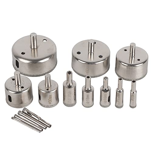 14 Stcs Diamond -Bohrbits Set, Diamond Lochsäges Kit, Premium -Glasbohrerbits zum Bohren von Löcher in Glas, Flaschen, Marmor, Granitstein, Fliesenschneidung (3 mm - 50 mm) von Cerlyiont
