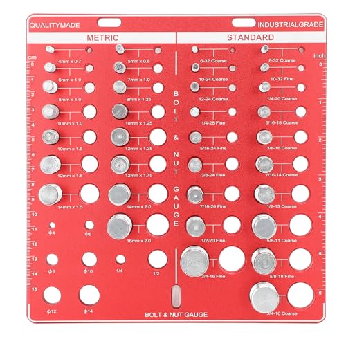 34pcs Schraubenmutter und Schraubengewinde -Überprüfung Aluminiumlegierung hoher Genauigkeitsschraubenmesswerkzeug -ID -Messgeräte zur Überprüfung von Cerlyiont