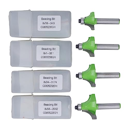 4 Stcs Roundover Router Bit Set, Holzbearbeitungs -Mahlen -Schneider -Werkzeuge Eckrundungsseite Bildungsbit mit Aufbewahrungsbox, 8mm Schaft, 5/8in 3/4in 7/8in 1 Zoll Radius 4 Stcs Roundover Router Bit Set, Holzbearbeitungs -Mahlen -Schneider -Werkzeuge Eckrundungsseite Bildungsbit mit Aufbewahrungsbox, 8mm Schaft, 5/8in 3/4in 7/8in 1 Zoll Radius von Cerlyiont