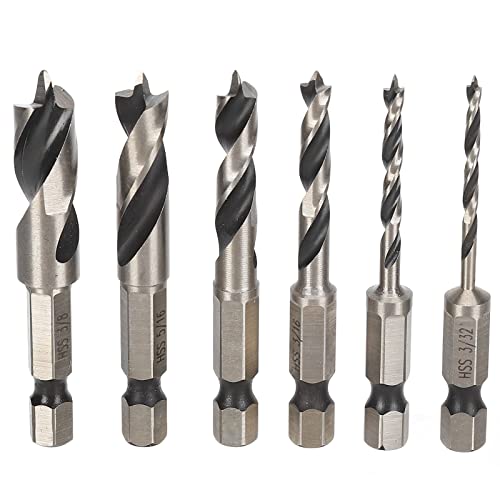 6 PCs 3 Punkt Kobaltbohrer -Bit, Holzbearbeitungsbohrbit, Bohrbit Hochgeschwindigkeit Stahl Imperial Holzbohrer für Holzbearbeitungshärtung gehärtetes Metall, Edelstahl Stahl 6 PCs 3 Punkt Kobaltbohrer -Bit, Holzbearbeitungsbohrbit, Bohrbit Hochgeschwindigkeit Stahl Imperial Holzbohrer für Holzbearbeitungshärtung gehärtetes Metall, Edelstahl Stahl von Cerlyiont