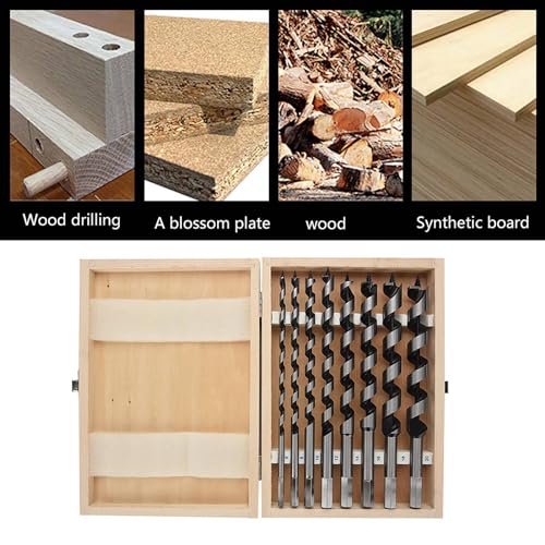 8 PCs Schiffsschneckenbohrmaschine, Holzschneckenbohrer -Bit -Set, Auger Spiralholzbohrwerkzeug, Kohlenstoffstahlschnee Bit Set Holzhülle bearbeitete Hex -Schaftbohrmaschine 8 PCs Schiffsschneckenbohrmaschine, Holzschneckenbohrer -Bit -Set, Auger Spiralholzbohrwerkzeug, Kohlenstoffstahlschnee Bit Set Holzhülle bearbeitete Hex -Schaftbohrmaschine von Cerlyiont