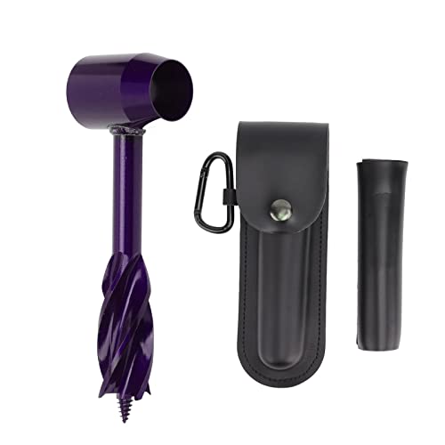 Handschneckenholzbohrer, Gartenschneckenbohrer, Auger Bohrern zum Pflanzen, multifunktionaler Kohlenstoffstahl hoher Härte mit hoher Härte mit Holzbearbeitungsbohrer für Holz (Purple) von Cerlyiont