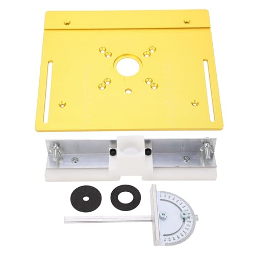 Metall -Router -Flip -Board, Routertisch -Einsatzplatte, Holzbearbeitungsbänke Router Flipplatte, Aluminiumlegierung, für Routertischsäge, Trimmmaschine (Gold) von Cerlyiont