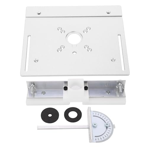 Metall -Router -Flip -Board, Routertisch -Einsatzplatte, Holzbearbeitungsbänke Router Flipplatte, Aluminiumlegierung, für Routertischsäge, Trimmmaschine (Silber) von Cerlyiont