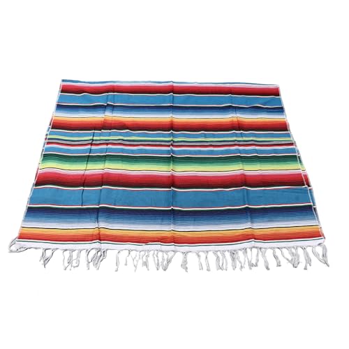 Mexikanischer Tischläufer hell farbenfrohe Design weicher Baumwoll -Fringe -Tisch -Läufer Party Dekoration 6,6 Fuß lang 4,9 Fuß breit von Cerlyiont