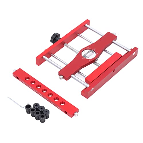Selbstzentrierende Doweling Jig Holzbearbeitung Tischlerei Bohrerhandbuch, 2 in 1 Führungsort, Holzbearbeitungsloch -Bohrer -Punch -Positionierer für Möbelbaugruppen, DIY -Projekte von Cerlyiont