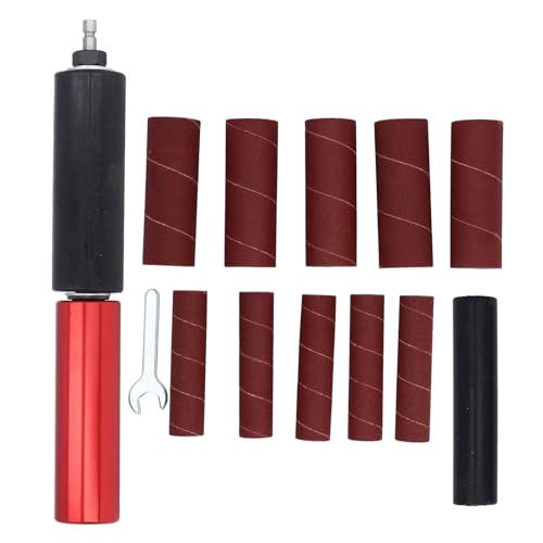 Spindle Sander Adapter, Aluminum Alloy Spindle Sander Drum Set, 3/8in Mandrel Aluminum Alloy Drill Sanding Mandrel Kit for Wood Metal Spindle Sander Adapter, Aluminum Alloy Spindle Sander Drum Set, 3/8in Mandrel Aluminum Alloy Drill Sanding Mandrel Kit for Wood Metal von Cerlyiont
