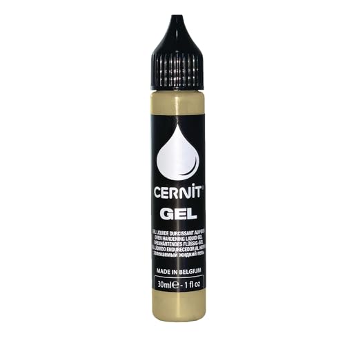 Cernit CE1500030050C - Flakon Gel Modelliermasse (Polymer) 30ml, ofenhärtend, sofort gebrauchsfähig, ideal für DIY, Schmuck & Figuren, für Einsteiger & Hobbykünstler, Gold, 1 Stück von Cernit