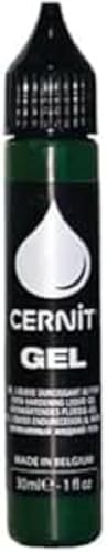 Cernit CE1500030600C - Flakon Gel Modelliermasse (Polymer) 30ml, ofenhärtend, sofort gebrauchsfähig, ideal für DIY, Schmuck & Figuren, für Einsteiger & Hobbykünstler, Grün, 1 Stück von Cernit