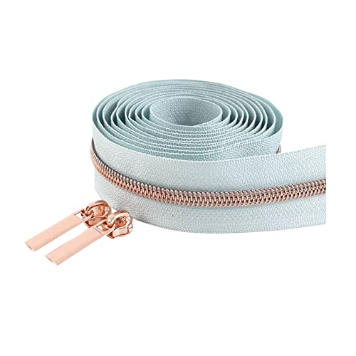 2 Meter 5# Rosegold Zähne Reißverschlussschieber Nylon Reißverschlüsse Zelt Kleidung Reparatur Kits DIY Nähzubehör, Hellblau, 2 Meter + 4 Schieber 2 Meter 5# Rosegold Zähne Reißverschlussschieber Nylon Reißverschlüsse Zelt Kleidung Reparatur Kits DIY Nähzubehör, Hellblau, 2 Meter + 4 Schieber von Cerobit