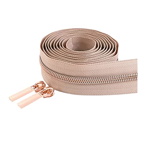 2 Meter 5# Rosegold Zähne Reißverschlussschieber Nylon Reißverschlüsse Zelt Kleidung Reparatur Kits DIY Nähzubehör, Tan, 2 Meter + 4 Schieber 2 Meter 5# Rosegold Zähne Reißverschlussschieber Nylon Reißverschlüsse Zelt Kleidung Reparatur Kits DIY Nähzubehör, Tan, 2 Meter + 4 Schieber von Cerobit
