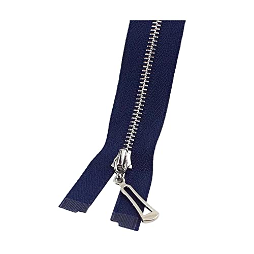 4 Stück 3# Auto Lock Metallreißverschlüsse 15-70cm Bunter Reißverschluss für die Reparatur von Kleidungsstücken Diy Nähzubehör, Navy blau, Geschlossenes Ende-30cm von Cerobit