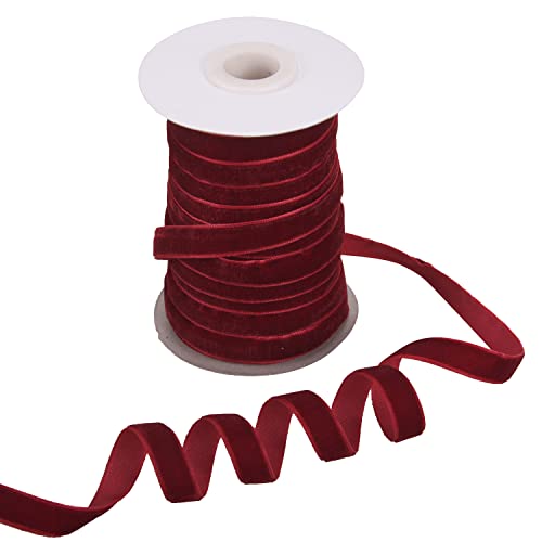 Cetornie 20 Yards weinrotes Samtband, zerdrückt, Vintage-Samtbänder für Choker, Geschenkverpackung, Weihnachten, Festival, Verpackung, Weinrot, 1 cm Cetornie 20 Yards weinrotes Samtband, zerdrückt, Vintage-Samtbänder für Choker, Geschenkverpackung, Weihnachten, Festival, Verpackung, Weinrot, 1 cm von Cetornie