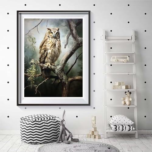 Diamond Painting,DIY 5D Full Diamant Painting Bilder,5D Eule Diamond Art Diamond Painting Erwachsene Set,Diamant Malerei Stickerei Kreuzstich Arts Basteln Home Wand Dekor Geschenk 20x30cm/8x12in U-87 von Cexeqee