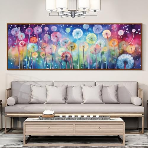 Diamond Painting Erwachsene Traum Löwenzahn Groß DIY 5D Diamant Painting Bilder Full Diamant Kunst Set,Diamantmalerei Malen nach Zahlen Anfänger kinder Kits,Home Wand Dekor Gifts 40x120cm/16x48in von Cexeqee