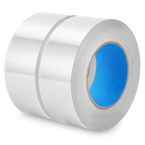 Cexovo Aluminium Klebeband,2 Rollen 50mmx60m Selbstklebendes Alu-Klebeband Metallisches Dichtband Aluband Wasserdichtes- und Hitzebeständiges Band zum Versiegeln Reparieren und Isolieren Cexovo Aluminium Klebeband,2 Rollen 50mmx60m Selbstklebendes Alu-Klebeband Metallisches Dichtband Aluband Wasserdichtes- und Hitzebeständiges Band zum Versiegeln Reparieren und Isolieren von Cexovo
