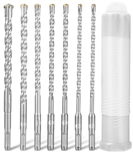 Cexovo SDS PLUS Hammerbohrer Set 7 Stück Betonbohrer Set Profi Hammerbohrer Set5/6/6/8/8/10/12 x 160mm SDS Steinbohrer mit 4 Schneiden für Bohren von Beton Stein Ziegel Fliesen Cexovo SDS PLUS Hammerbohrer Set 7 Stück Betonbohrer Set Profi Hammerbohrer Set5/6/6/8/8/10/12 x 160mm SDS Steinbohrer mit 4 Schneiden für Bohren von Beton Stein Ziegel Fliesen von Cexovo