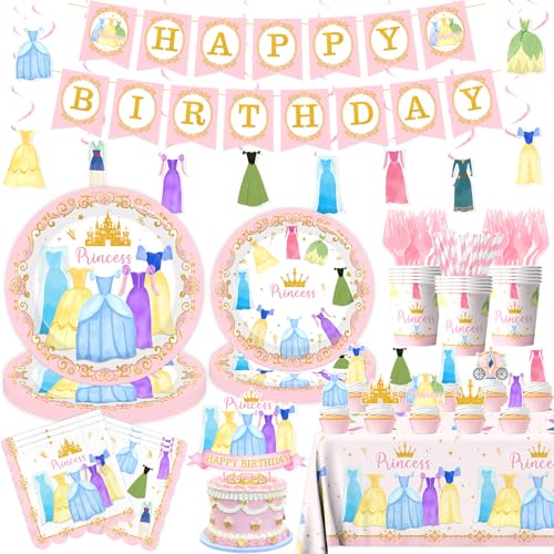 Prinzessin Geburtstag Supplies Prinzessin Party Dekorationen Geschirr Set Mädchen Teller und Servietten Tischdecke Tassen für Mädchen Prinzessin Geburtstag Supplies Prinzessin Party Dekorationen Geschirr Set Mädchen Teller und Servietten Tischdecke Tassen für Mädchen von Cextoga
