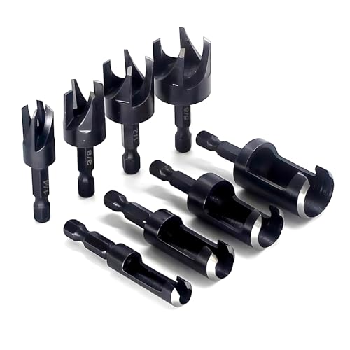 8 Stück Zapfenbohrer set,Kohlenstoffstahl Zapfenschneider Set, Zum Bohren Loch Holzdübel für Bohrmaschine, Holz Plug Cutter Bohrer Set,6mm 10mm 13mm 16mm 8 Stück Zapfenbohrer set,Kohlenstoffstahl Zapfenschneider Set, Zum Bohren Loch Holzdübel für Bohrmaschine, Holz Plug Cutter Bohrer Set,6mm 10mm 13mm 16mm von CeyMlem