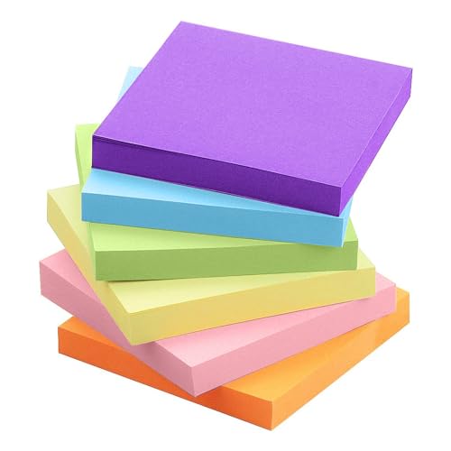 600pcs Farbige Haftnotizen 76x76mm, 6 Farbe Sticky Notes, Super-Klebrig Selbstklebende Klebezettel, Wiederaufklebbar, für Büro Studie Haus 600pcs Farbige Haftnotizen 76x76mm, 6 Farbe Sticky Notes, Super-Klebrig Selbstklebende Klebezettel, Wiederaufklebbar, für Büro Studie Haus von Ceysin