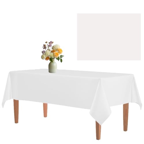 Cfcyhla Kunststoff Einweg Tischdecke Weiß 1 Stück -137x183CM,Tischdecke Weiß,Elastischen Outdoor Plastik Tischdecke,für Picknick, Hochzeit, Gartentischdecke,Party Tischdecke Cfcyhla Kunststoff Einweg Tischdecke Weiß 1 Stück -137x183CM,Tischdecke Weiß,Elastischen Outdoor Plastik Tischdecke,für Picknick, Hochzeit, Gartentischdecke,Party Tischdecke von Cfcyhla