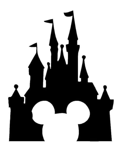 Mylar Schablone "Disneyland Castle" für Wände, Stoffe, Möbel, Kinderzimmer, Schlafzimmer, wiederverwendbar, waschbar, A4/A3, 190 Mikron (190 Mikron (A4, 297 mm x 210 mm) von Cfsupplies Stencil Store