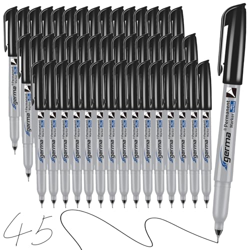 Cgerma Permanentmarker mit ultrafeiner Spitze, ultrafeine Spitze, wasserdicht, schnell trocknend, kein Ausbluten, funktioniert auf Kunststoff, Holz, Stein, Metall und Glas, für Schule, Büro, Zuhause Cgerma Permanentmarker mit ultrafeiner Spitze, ultrafeine Spitze, wasserdicht, schnell trocknend, kein Ausbluten, funktioniert auf Kunststoff, Holz, Stein, Metall und Glas, für Schule, Büro, Zuhause von Cgerma