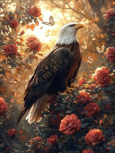 Adler Diamond Painting Groß XXL 100x130cm für Bastelset Kinder ab 6 Jahre, 5D Amazon Diamond Painting Blume Set für Erwachsene Anfänger, DIY Full Diamant Set Wanddeko Hauswand Festival Geschenke F-177 Adler Diamond Painting Groß XXL 100x130cm für Bastelset Kinder ab 6 Jahre, 5D Amazon Diamond Painting Blume Set für Erwachsene Anfänger, DIY Full Diamant Set Wanddeko Hauswand Festival Geschenke F-177 von Cgkgzehn