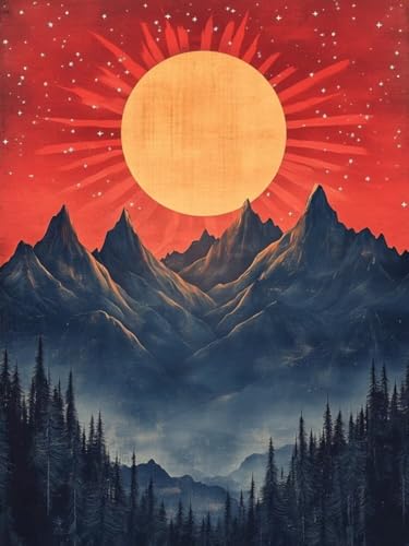 Diamond Painting Berge, Sonne Diamond Painting Viereckige Steine für Basteln Mädchen 8 Jahre, 5D DIY Diamant Mosaik Bastelset Erwachsene, Full Dimond Handwerk Geschenke für Zuhause Deko 30x40cm F-45 Diamond Painting Berge, Sonne Diamond Painting Viereckige Steine für Basteln Mädchen 8 Jahre, 5D DIY Diamant Mosaik Bastelset Erwachsene, Full Dimond Handwerk Geschenke für Zuhause Deko 30x40cm F-45 von Cgkgzehn