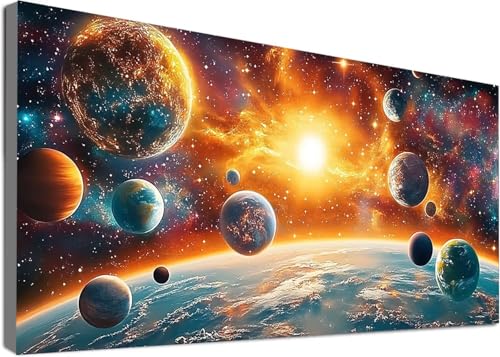 Diamond Painting Universum Groß XXL 80x150cm, 5D DIY Diamant Painting Bilder Planet Set für Basteln Mädchen 8 Jahre, Mosaik Bastelset Erwachsene Kinder, Dimonds Stickerei Zuhause Deko Geschenke C2-267 von Cgkgzehn