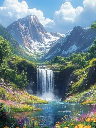 Fallen Diamond Painting Groß XXL 100x130cm für Bastelset Kinder ab 6 Jahre, 5D Amazon Diamond Painting Landschaft Set für Erwachsene Anfänger, DIY Full Diamant Set Zuhause Deko Festival Geschenke F-71 von Cgkgzehn