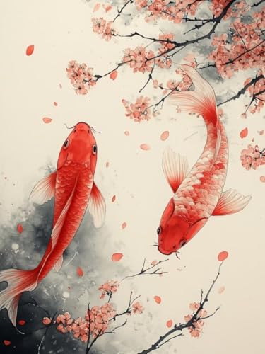 Fisch Diamond Painting Groß XXL 80x100cm für Bastelset Kinder ab 6 Jahre, 5D Amazon Diamond Painting Blumen Set für Erwachsene Anfänger, DIY Full Diamant Set Wanddeko Hauswand Festival Geschenke F-111 Fisch Diamond Painting Groß XXL 80x100cm für Bastelset Kinder ab 6 Jahre, 5D Amazon Diamond Painting Blumen Set für Erwachsene Anfänger, DIY Full Diamant Set Wanddeko Hauswand Festival Geschenke F-111 von Cgkgzehn