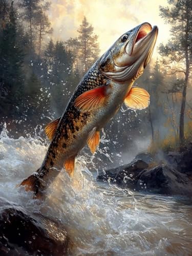 Fisch Diamond Painting XXL 85x110cm, 5D Diamond Painting Kinder ab 6 Jahre Tier Quadratische Steine, DIY Diamant Bilder Bastelset Erwachsene, Mosaikherstellung Daiments Stickerei Festival Deko F-179 Fisch Diamond Painting XXL 85x110cm, 5D Diamond Painting Kinder ab 6 Jahre Tier Quadratische Steine, DIY Diamant Bilder Bastelset Erwachsene, Mosaikherstellung Daiments Stickerei Festival Deko F-179 von Cgkgzehn