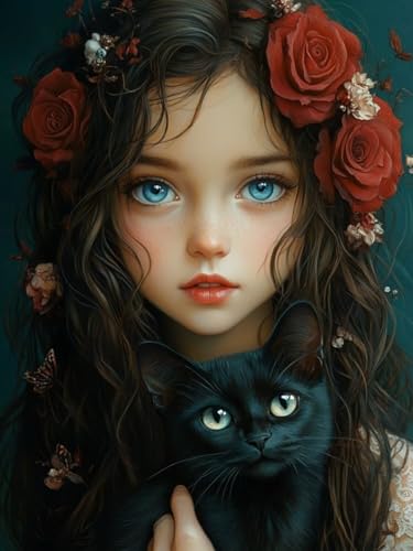 Mädchen Diamond Painting Groß XXL 80x100cm für Bastelset Kinder ab 6 Jahre, 5D Amazon Diamond Painting Katze Set für Erwachsene Anfänger, DIY Full Diamant Set Wanddeko Hauswand Festival Geschenke F-86 Mädchen Diamond Painting Groß XXL 80x100cm für Bastelset Kinder ab 6 Jahre, 5D Amazon Diamond Painting Katze Set für Erwachsene Anfänger, DIY Full Diamant Set Wanddeko Hauswand Festival Geschenke F-86 von Cgkgzehn