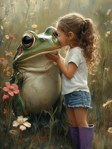 Mädchen Diamond Painting Groß XXL 90x120cm für Bastelset Kinder ab 6 Jahre, 5D Amazon Diamond Painting Frosch Set für Erwachsene Anfänger, DIY Full Diamant Set für Zuhause Deko Festival Geschenke F-35 Mädchen Diamond Painting Groß XXL 90x120cm für Bastelset Kinder ab 6 Jahre, 5D Amazon Diamond Painting Frosch Set für Erwachsene Anfänger, DIY Full Diamant Set für Zuhause Deko Festival Geschenke F-35 von Cgkgzehn