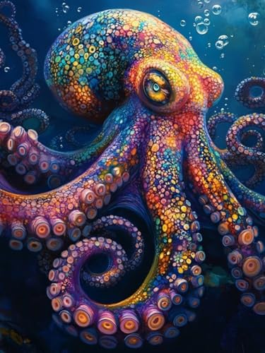 Oktopus Diamond Painting Groß XXL 80x100cm für Bastelset Kinder ab 6 Jahre, 5D Amazon Diamond Painting Tier Set für Erwachsene Anfänger, DIY Full Diamant Set Wanddeko Hauswand Festival Geschenke F-60 Oktopus Diamond Painting Groß XXL 80x100cm für Bastelset Kinder ab 6 Jahre, 5D Amazon Diamond Painting Tier Set für Erwachsene Anfänger, DIY Full Diamant Set Wanddeko Hauswand Festival Geschenke F-60 von Cgkgzehn