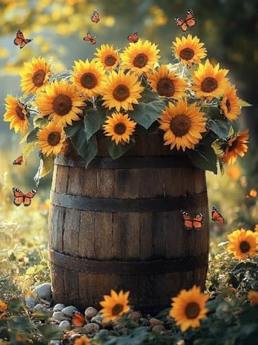 Sonnenblumen Diamond Painting XXL 50x70cm, 5D Diamond Painting Kinder ab 6 Jahre Schmetterling Quadratische Steine, DIY Diamant Bilder Mosaik Bastelset Erwachsene, Mosaikherstellung Daiments C-453 Sonnenblumen Diamond Painting XXL 50x70cm, 5D Diamond Painting Kinder ab 6 Jahre Schmetterling Quadratische Steine, DIY Diamant Bilder Mosaik Bastelset Erwachsene, Mosaikherstellung Daiments C-453 von Cgkgzehn