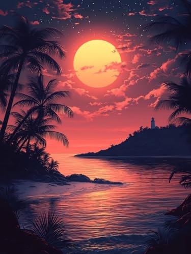Sonnenuntergang Diamond Painting Groß XXL 90x120cm für Bastelset Kinder ab 6 Jahre, 5D Amazon Diamond Painting Landschaft Set für Erwachsene Anfänger, DIY Full Drill Diamant Set für Zuhause Deko F-5 Sonnenuntergang Diamond Painting Groß XXL 90x120cm für Bastelset Kinder ab 6 Jahre, 5D Amazon Diamond Painting Landschaft Set für Erwachsene Anfänger, DIY Full Drill Diamant Set für Zuhause Deko F-5 von Cgkgzehn