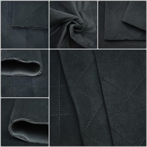 Ch.Cabanski Microfaser Velour Geprägt Polsterstoff Möbelstoff kaschiert mit Watte und Unterware Meterware (Anthrazit) | Grundpreis pro qm: € 10,64 von Ch.Cabanski