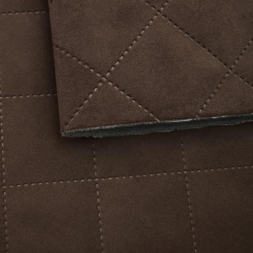 Ch.Cabanski Microfaser Velour Geprägt Polsterstoff Möbelstoff kaschiert mit Watte und Unterware (MA-Velour-07 Braun Geprägt | Muster (7,5cm x 5cm)) von Ch.Cabanski