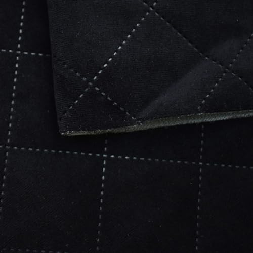 Ch.Cabanski Microfaser Velour Geprägt Polsterstoff Möbelstoff kaschiert mit Watte und Unterware (MA-Velour-16 Black Geprägt | 1,40m x 2m) von Ch.Cabanski