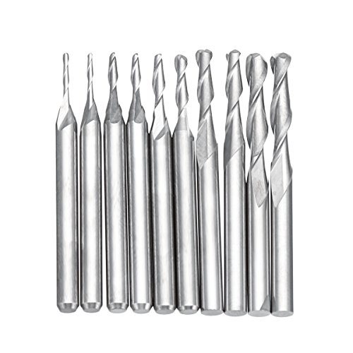 ChaRLes 10 Stücke 1-3,175Mm 1/8 Zoll Schaft Hartmetall Kugelfräser 2 Flöten Cnc Schneidwerkzeug ChaRLes 10 Stücke 1-3,175Mm 1/8 Zoll Schaft Hartmetall Kugelfräser 2 Flöten Cnc Schneidwerkzeug von Honfitat