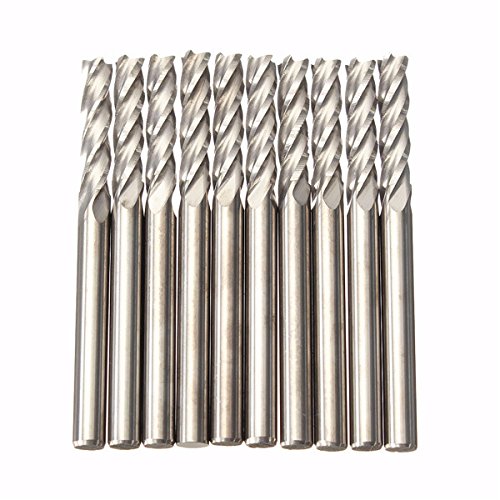 ChaRLes 10 Stücke 3,175Mm Schaft Hartmetallfräser Cnc 4 Flöte Spiralbohrer Schaftfräser Cel 15Mm ChaRLes 10 Stücke 3,175Mm Schaft Hartmetallfräser Cnc 4 Flöte Spiralbohrer Schaftfräser Cel 15Mm von ChaRLes