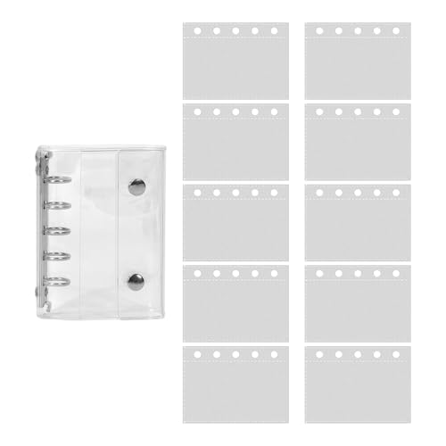 5-Ring Organizer M5 Transparent Mit Karteikarten PVC Ringbuch Mit 10 Seiten, 9.5cm Klappbares Design Für Tasche Für Scrapbooking, Reisen, Bastelprojekte Und Persönliche Organisation 5-Ring Organizer M5 Transparent Mit Karteikarten PVC Ringbuch Mit 10 Seiten, 9.5cm Klappbares Design Für Tasche Für Scrapbooking, Reisen, Bastelprojekte Und Persönliche Organisation von Chaies
